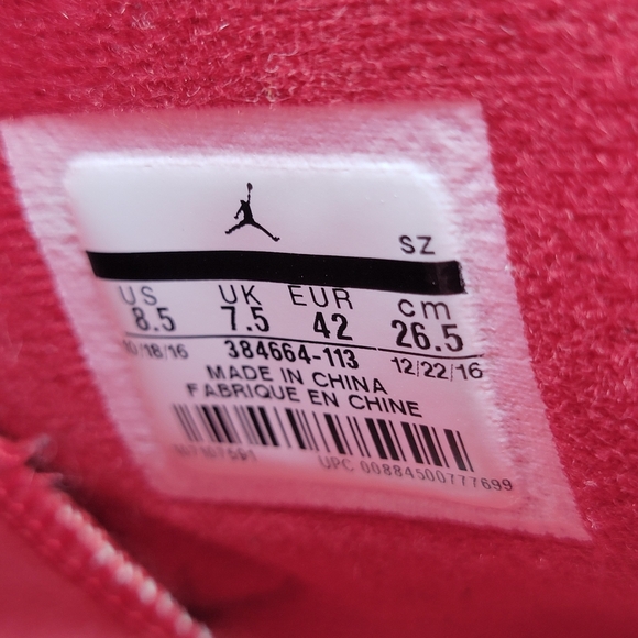 Nike Air Jordan 6 Retro Alternate Men\'s Shoes Size 8.5 White Pure Platinum Red main image 7